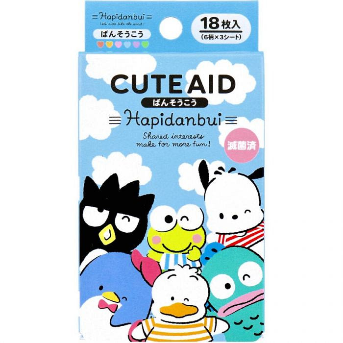 Santan x Japan Sanrio Hapidanbui 卡通图案创可贴 18枚入