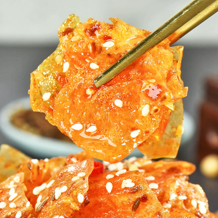 Wu La Ma Spicy Bean Skin Spicy Strips Casual Snacks Good Spicy and Micro Sp