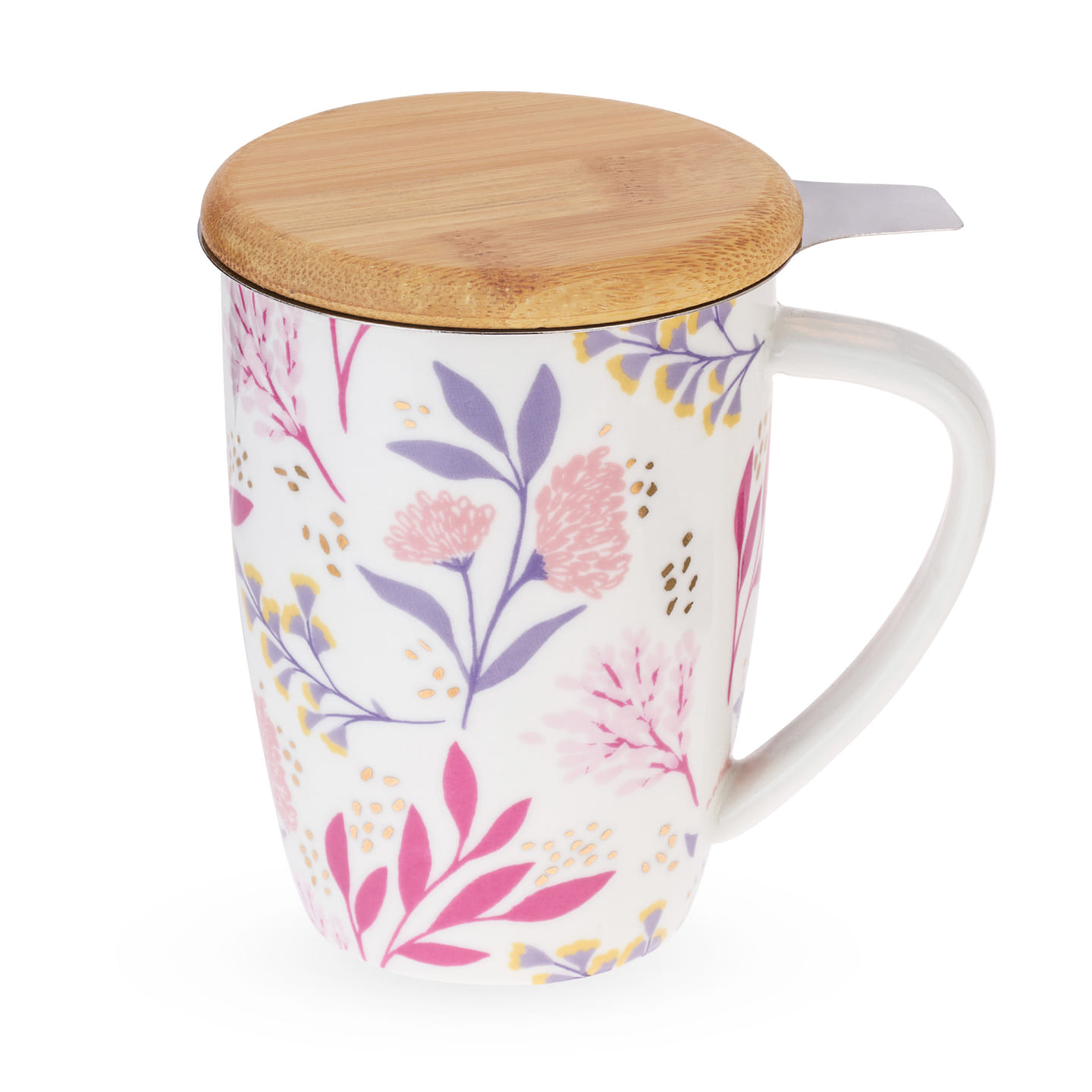 Bailey™ Botanical Bliss Ceramic Tea Mug & Infuser by Pinky Up® 1 each