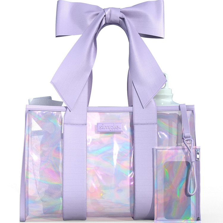 Soapbubble Beach Prism Purple Tote with Pouch