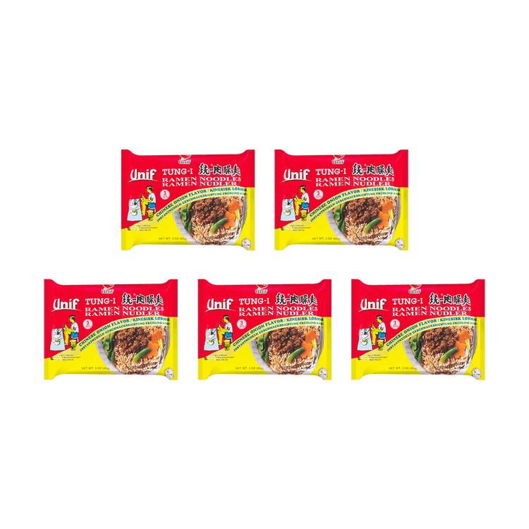 Get Unif TungI Ramen Noodles, Chinese Onion Flavor pack of 5 Delivered