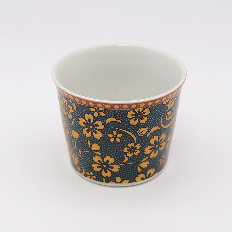 Kutani Ware Cup 4.5 oz - Blue Dots 1 each