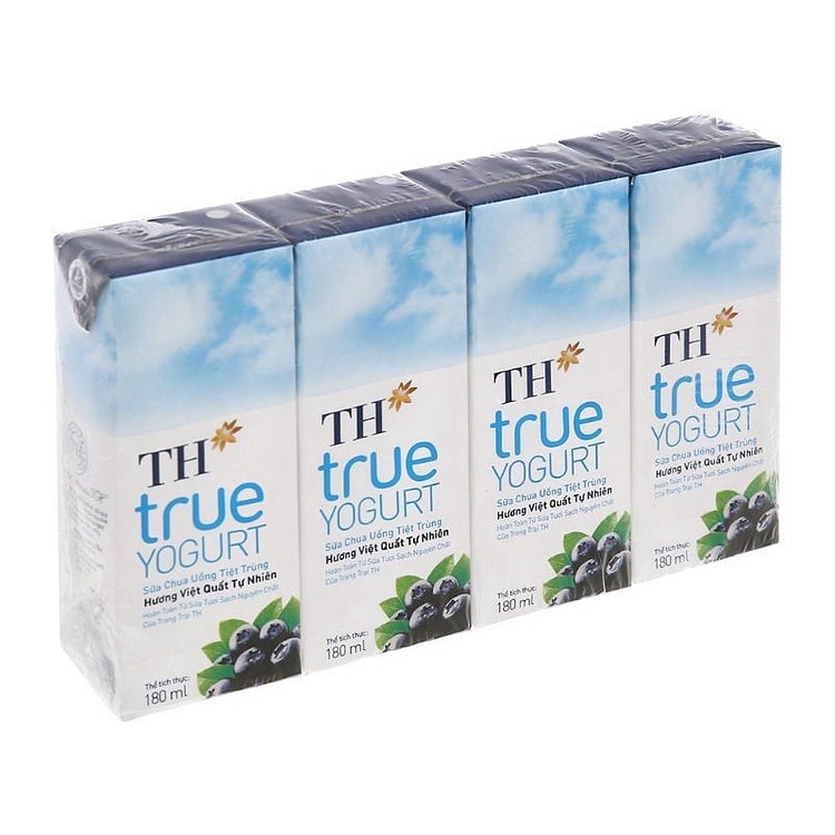 TH 真酸奶牛奶蓝莓味 180ml 4罐