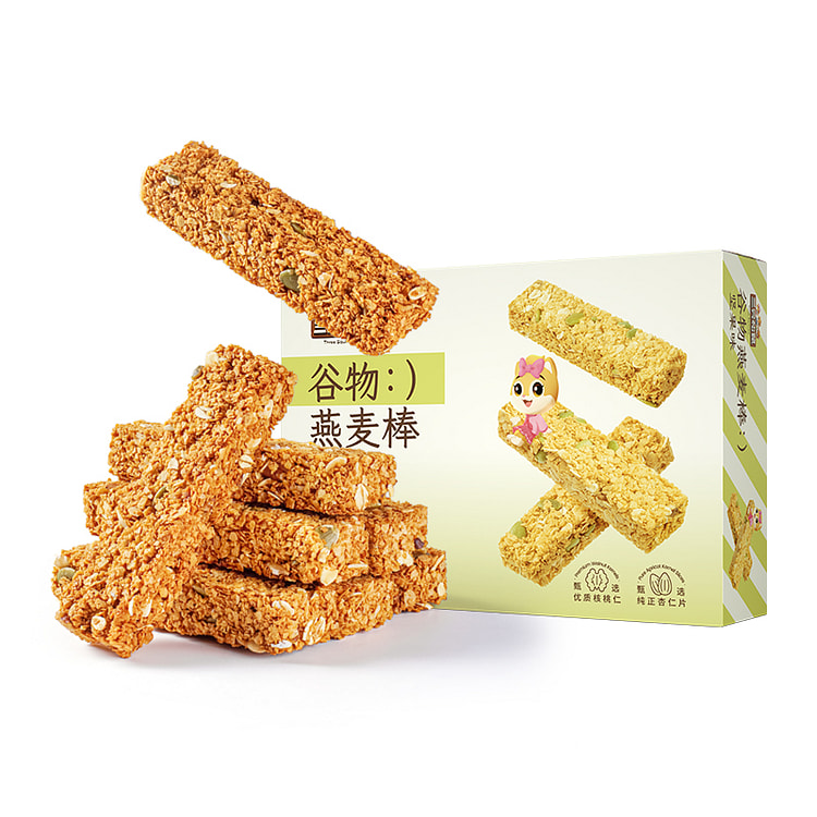 三只松鼠坚果燕麦谷物棒200g*1盒