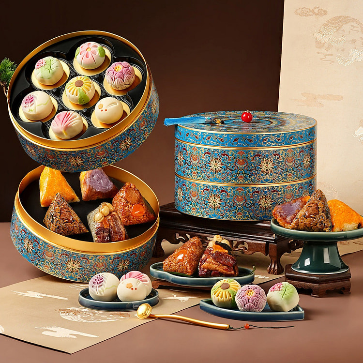 A gift box of royal Zongzi on the scene 885 g