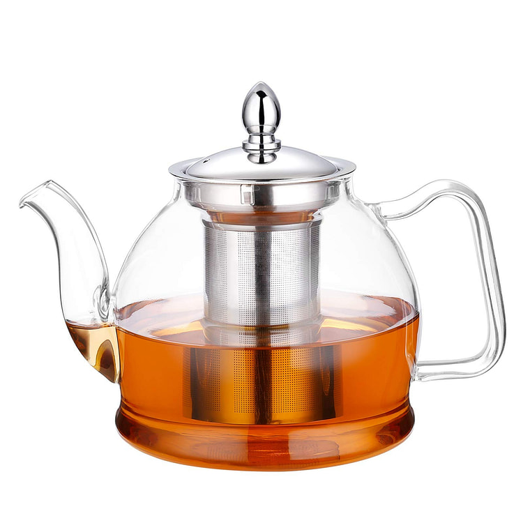 1200ML Glass Teapot,Removable Infuser Tea Kettle