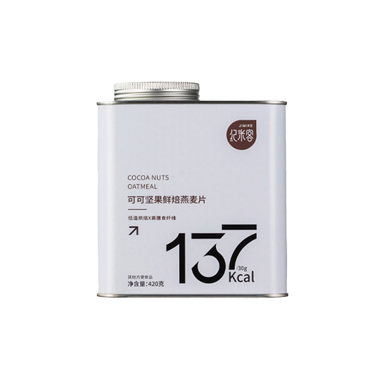 纪米客烘焙可可坚果燕麦片420g*1罐