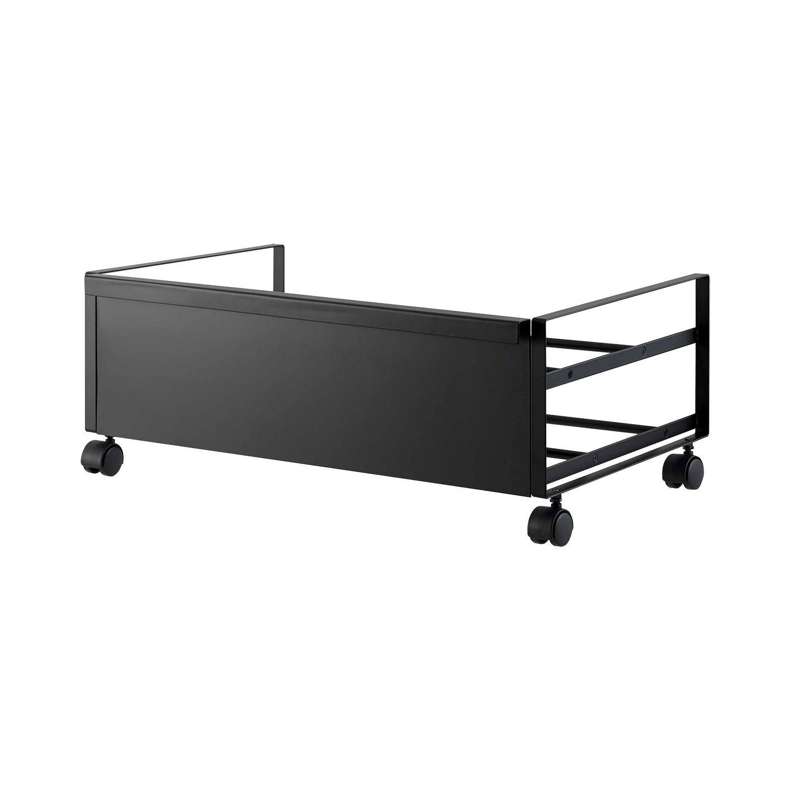 Rolling Shoe Rack (9" H) - Steel Black 1 phần