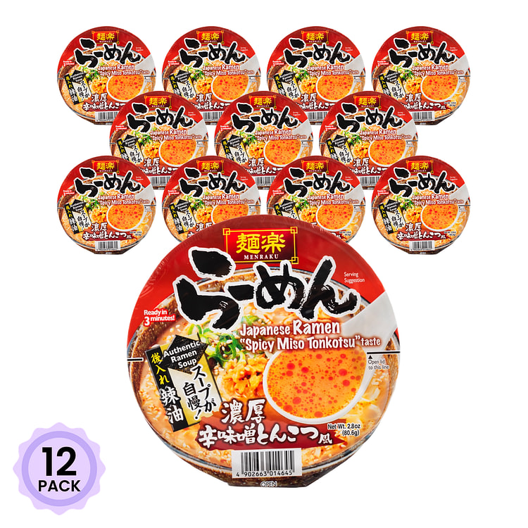 面乐 浓厚辛味噌豚骨拉面 2.8 盎司*12 包
