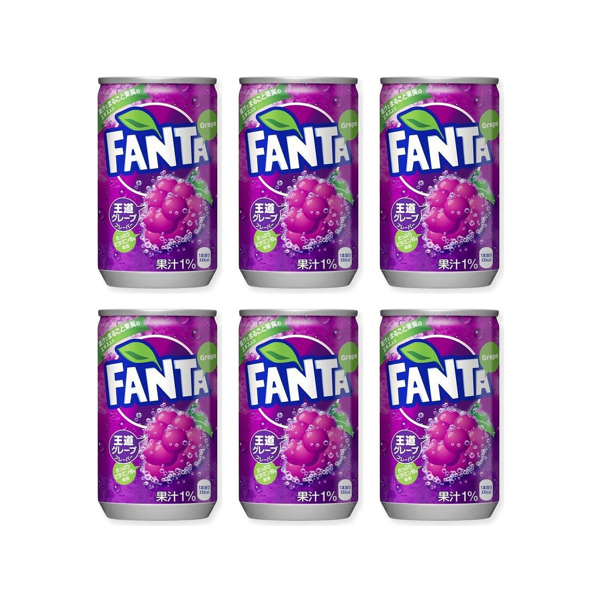 Coca-Cola FANTA Grape Flavor 6 cans 960 ml