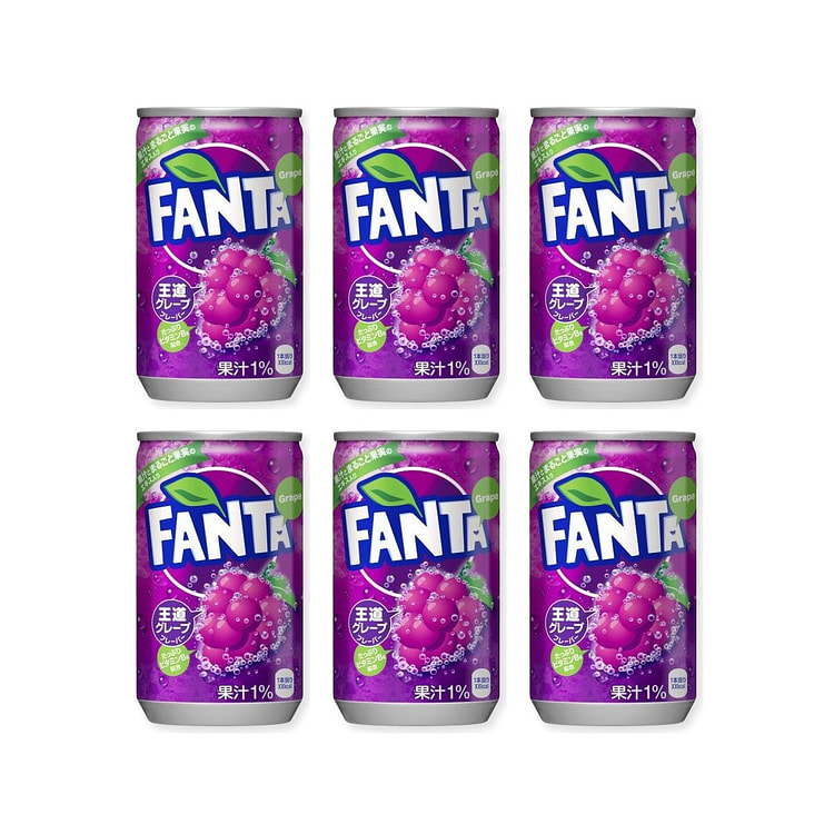 Coca-Cola FANTA Grape Flavor 6 cans 960 ml