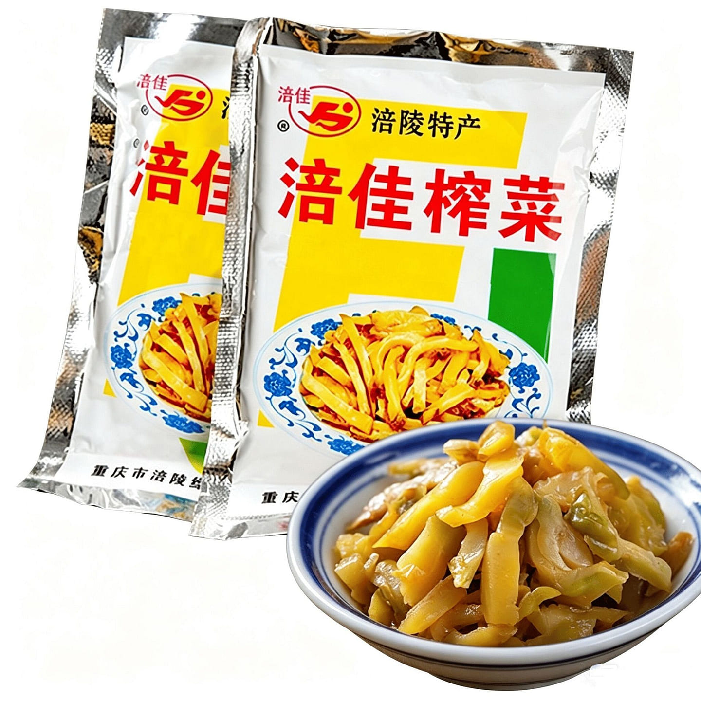 Chongqing Fuling Specialty Fujia Pickled Mustard 50 g*2 pack