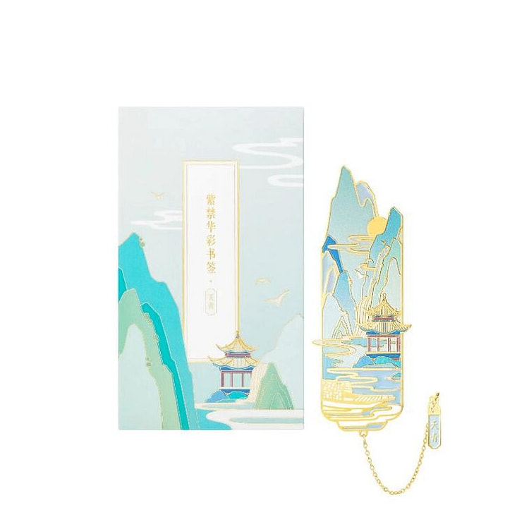 故宫淘宝 十二花神华彩书签 琉璃11*4.3厘米 1 盒
