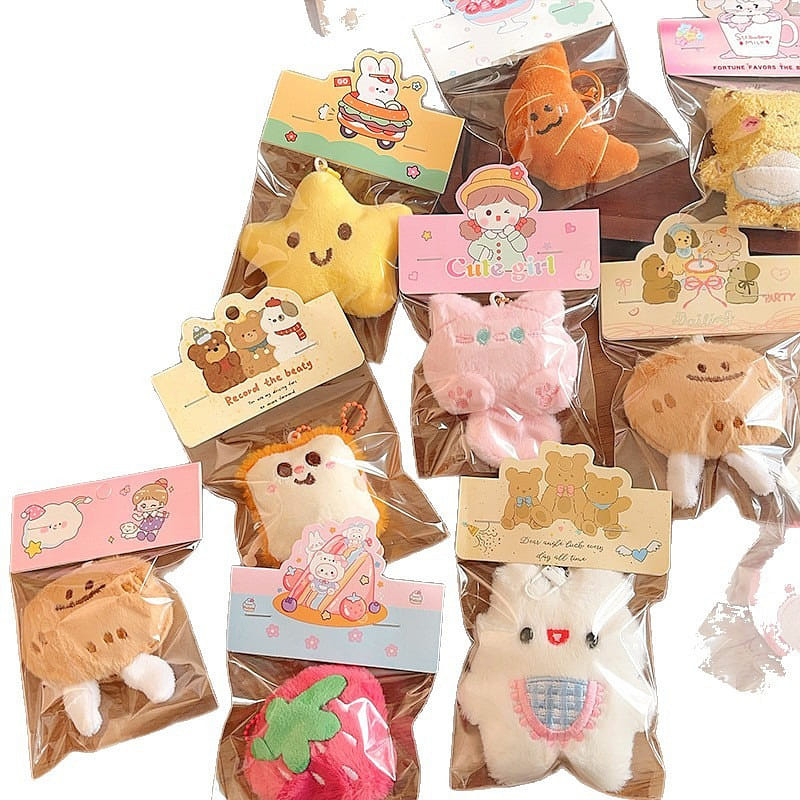 Mini Plush Figure Doll Keychain 1pc Random Style 1 count