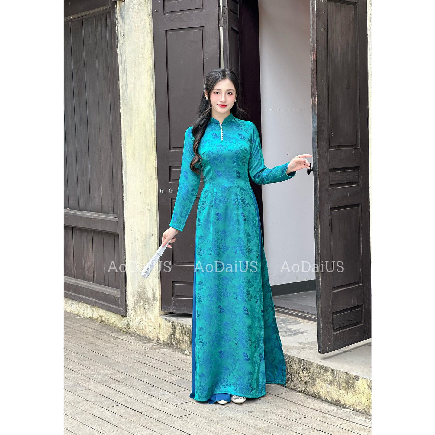 Blue Vietnamese Ao Dai For Women Set H30 XL 1 each