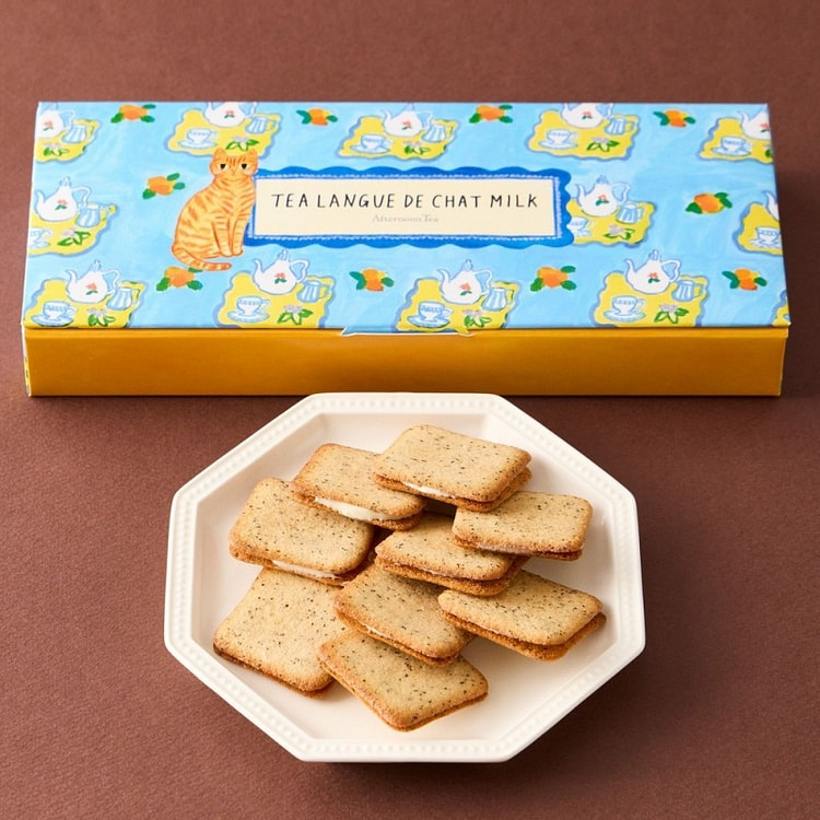 Afternoon Tea Winter Tea Time Tea Langue de Chat Milk 9 pieces