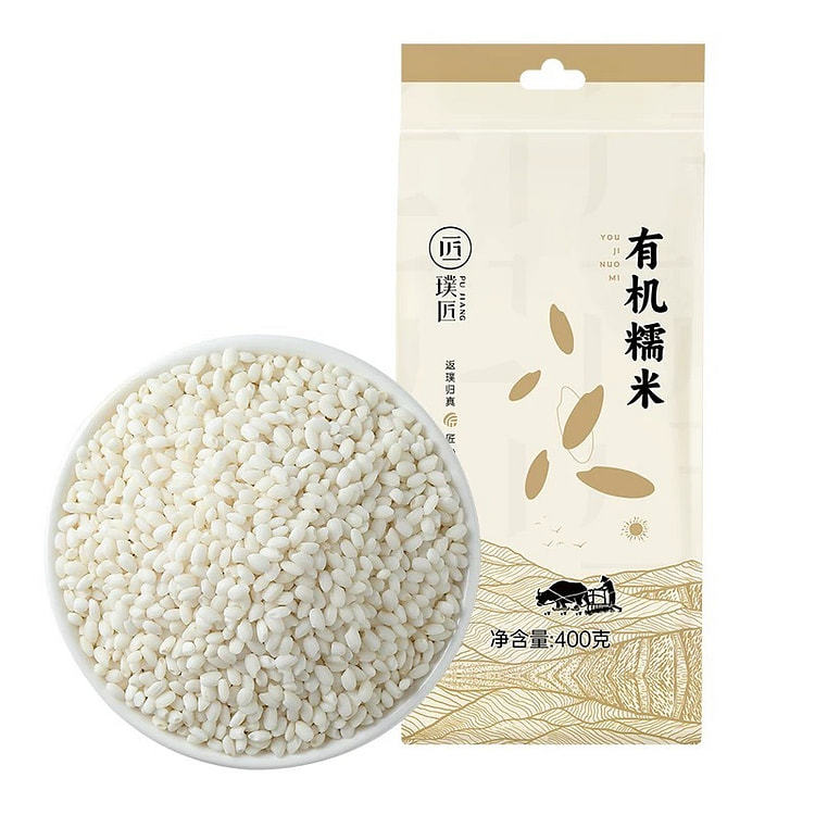 璞匠有机糯米新米一级东北圆粒白糯米糍粑酒酿 400 克