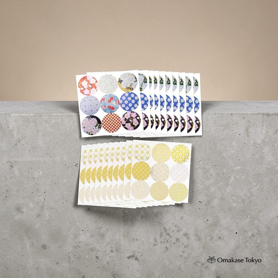 EdisonBrain Japanese Pattern Foil Stickers-180 Pcs 136 g
