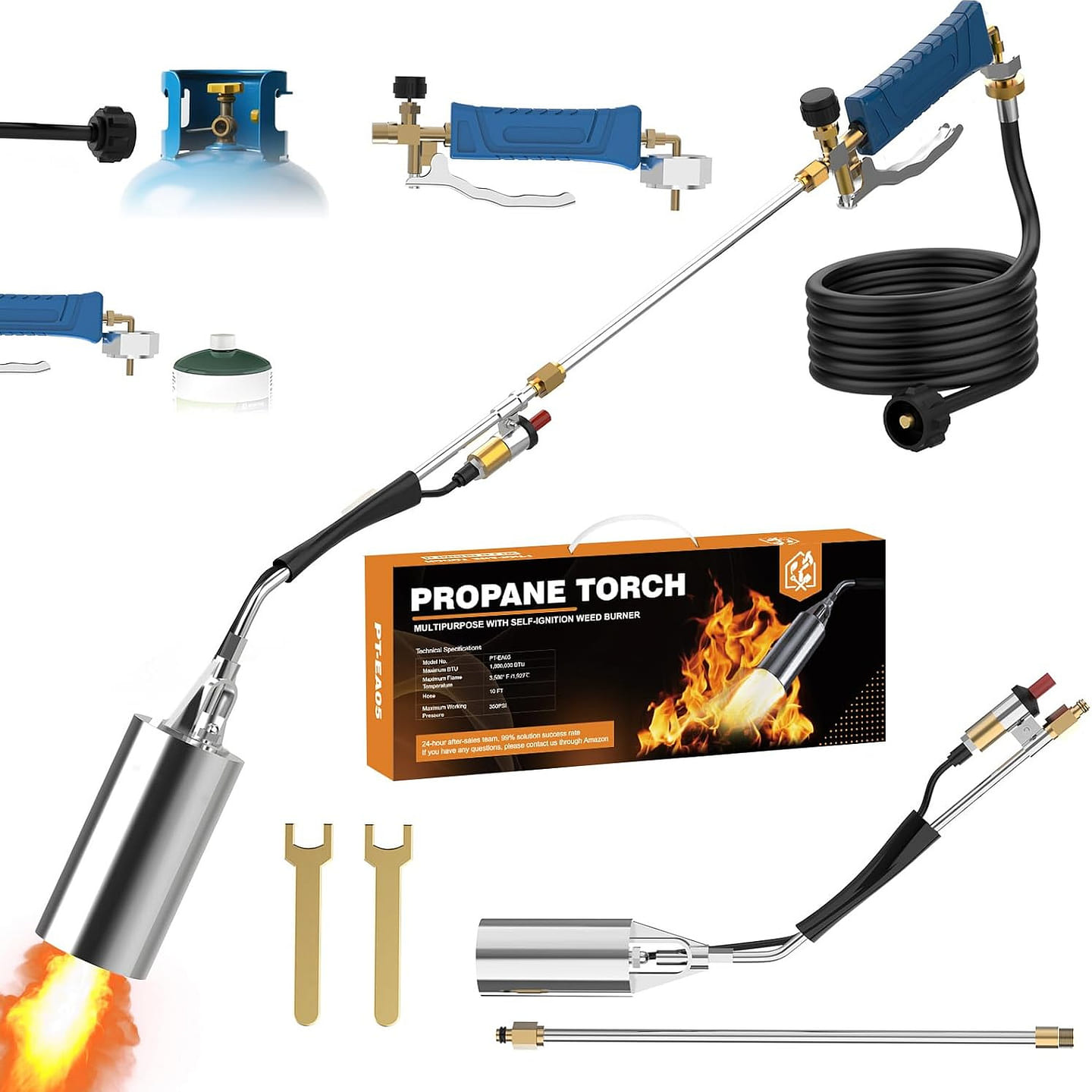 Propane Torch Weed Burner Kit, High Output 1 count