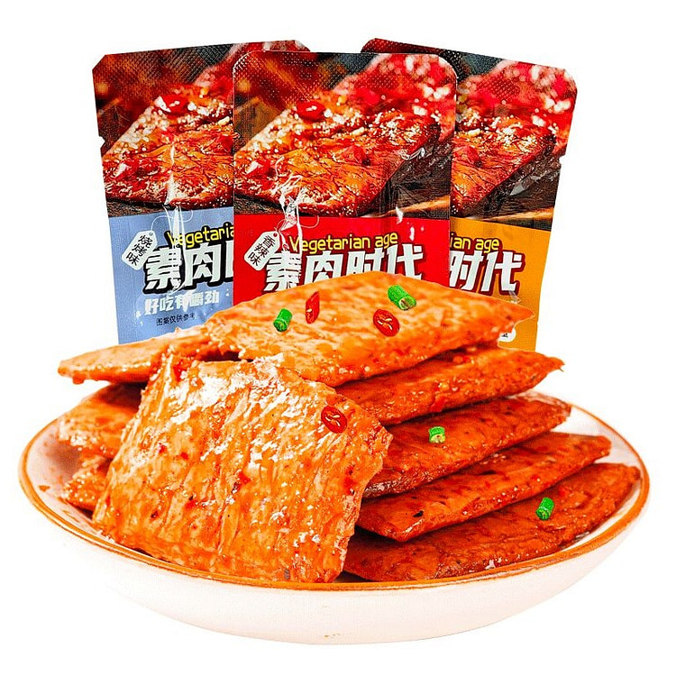 来一嘴手撕素肉零食小吃休闲食品混合味10g*10 100 克