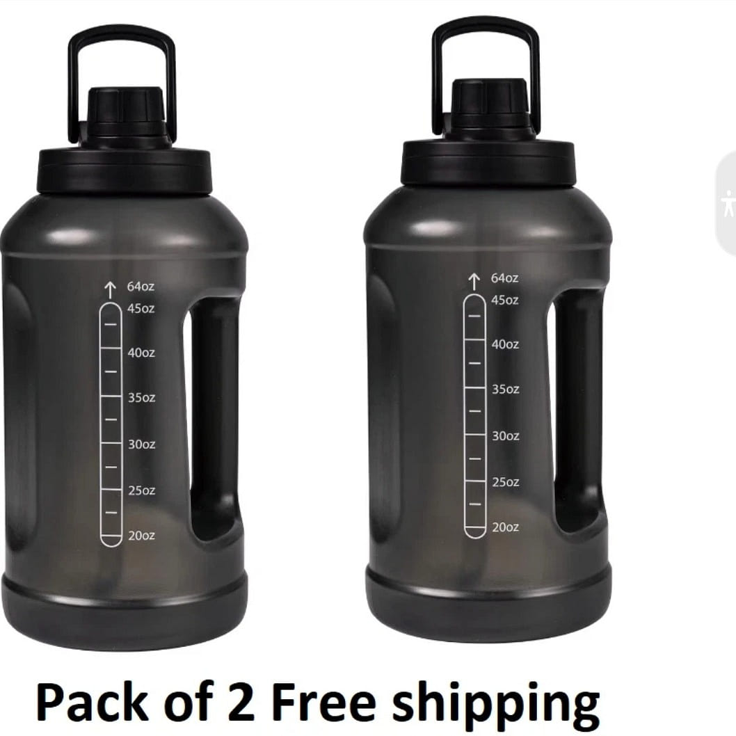 Mainstays 64 Fluid Ounces Reusable Water Bottle 2 pack
