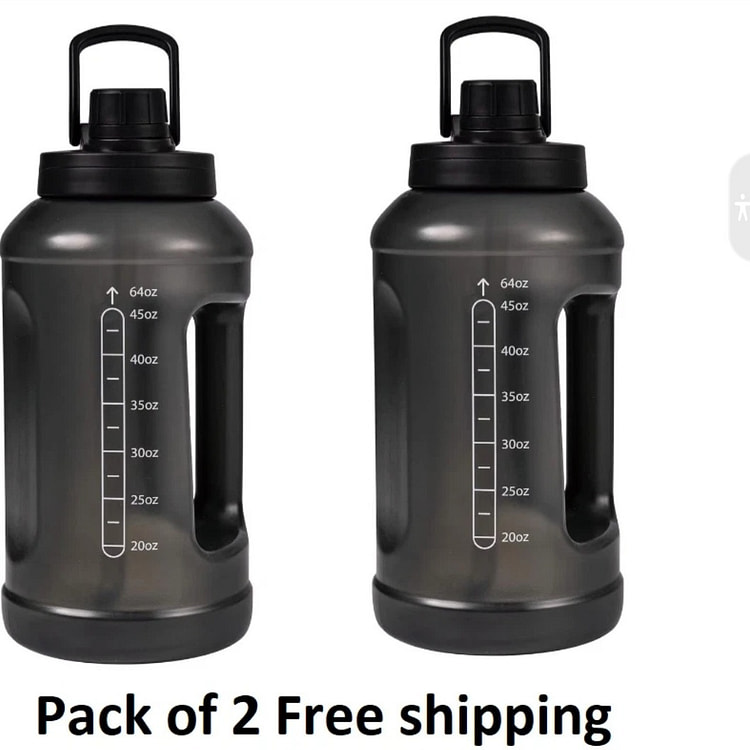 Mainstays 64 Fluid Ounces Reusable Water Bottle 2 pack