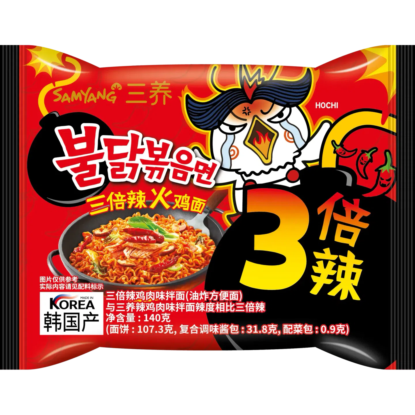 Triple Spicy Hot Chicken Noodles 140g*1 pack 140 g