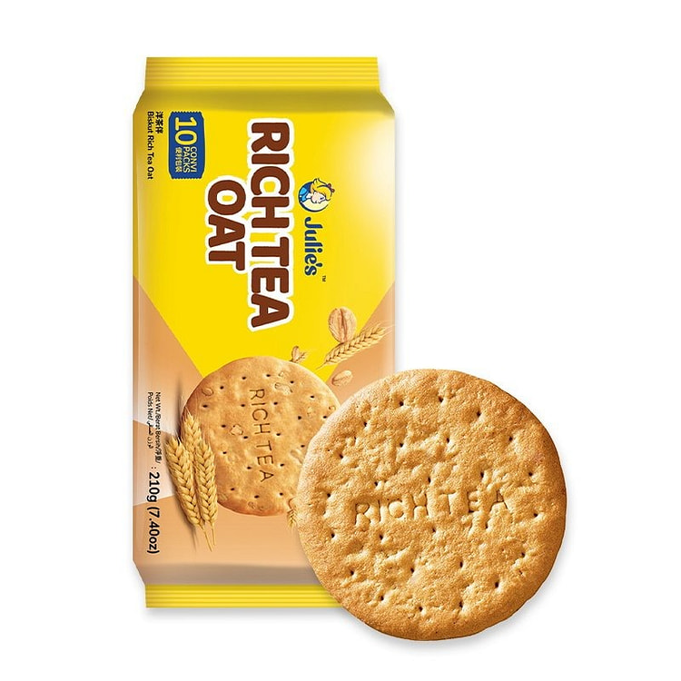 茱蒂丝马来西亚原装进口牛奶味燕麦饼干粗粮代餐谷物 210 克