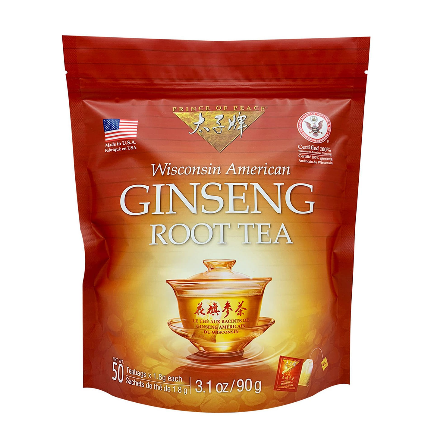 Prince of Peace American Ginseng Root Tea, 50 tea bags 1 개