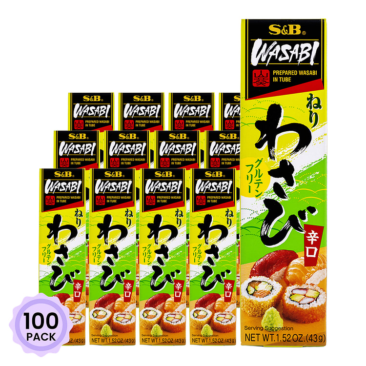 S&B Wasabi Tube 1.52 oz*100 pack