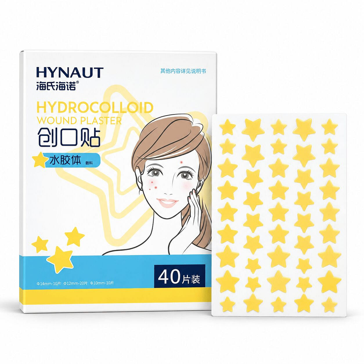 Hynaut Hydrocolloid Acne Patches 40pcs 1 box