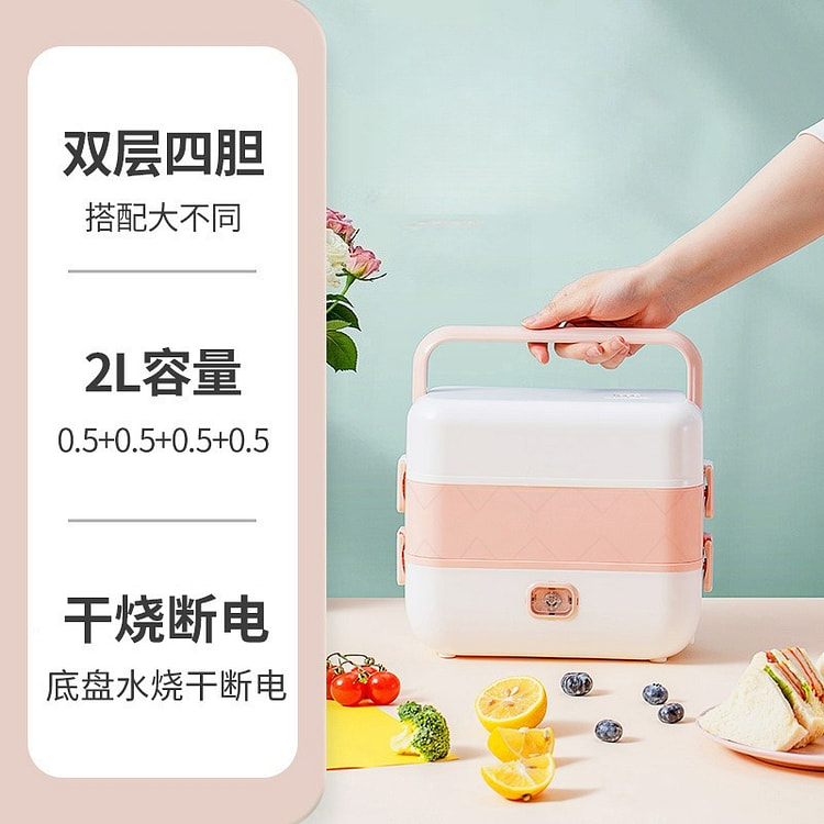 2Lelectric lunch box portable -pink 1 bunch