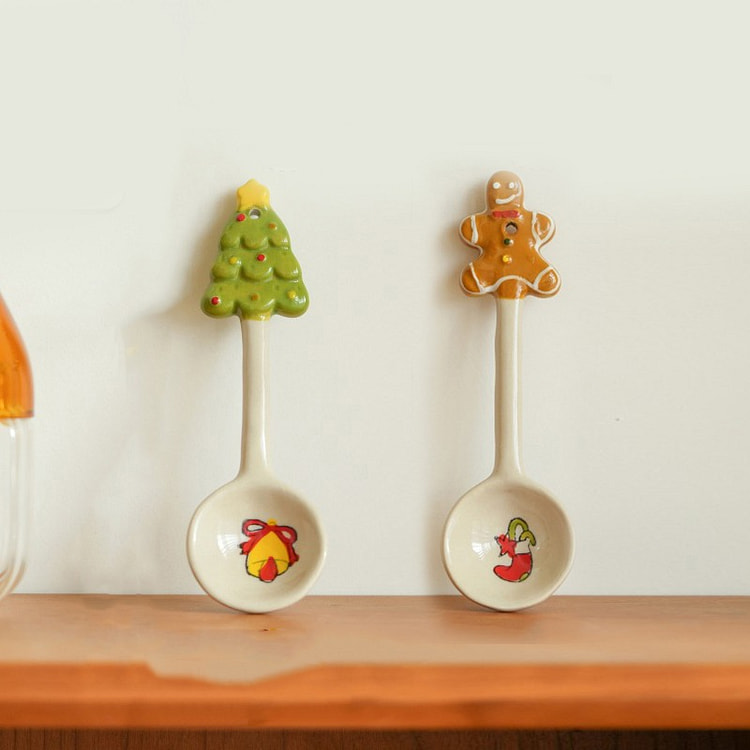 Underglazed Ceramic Spoon for Christmas Set 1