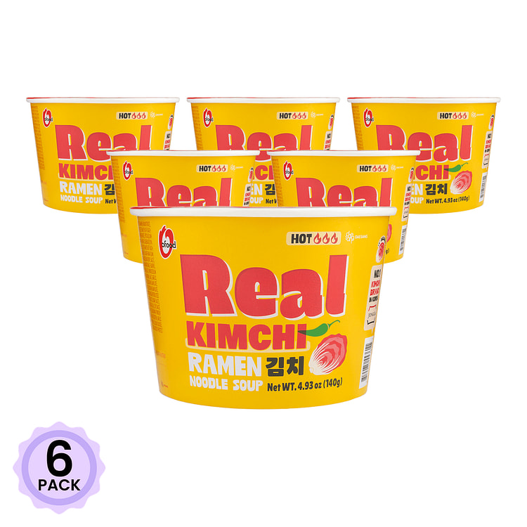 JONGGA Real Kimchi Ramen King Cup 140 g*6 pack