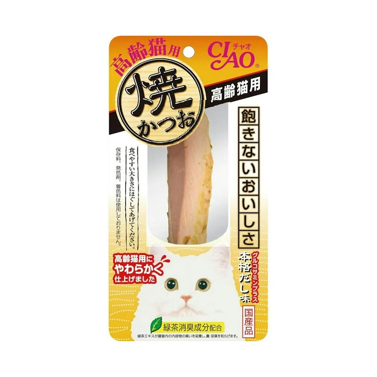 伊纳宝 高龄猫咪零食 烤鲣鱼 高汤味 1根 1 份