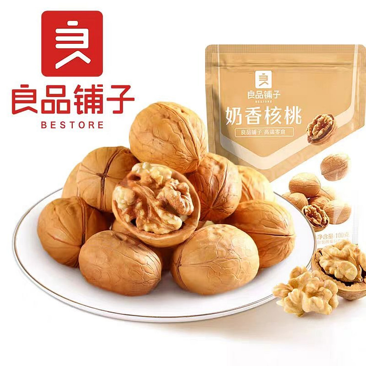 良品铺子奶香核桃100gx1袋薄皮坚果仁果肉袋装 (min 2)