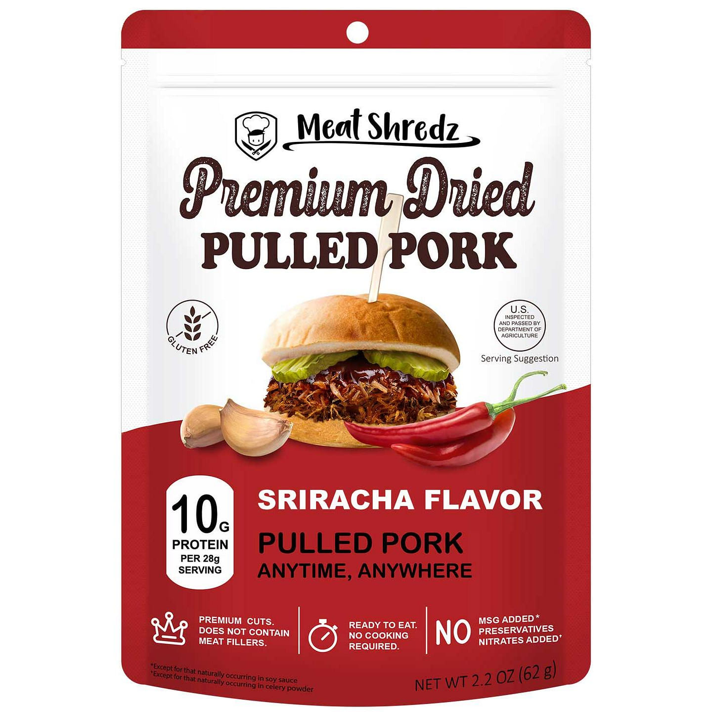 Meat Shredz – Sriracha Flavor 2.2 oz