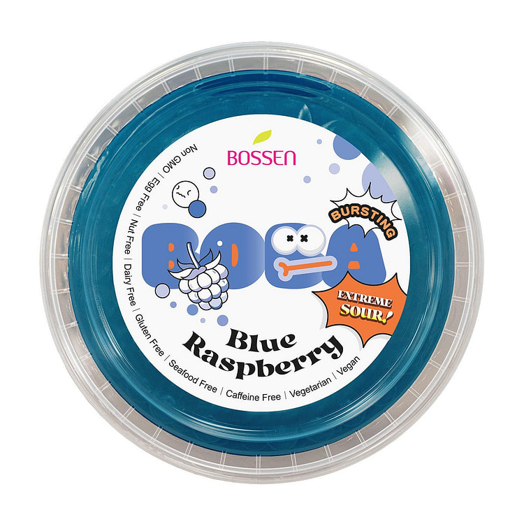 Bossen Bursting Boba Sour - Blue Raspberry (490g)