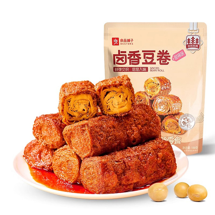 Braised Bean rolls, Sweet and spicy 100g*2 bags