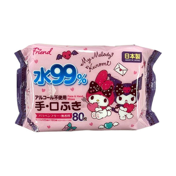 Watts Sanrio Baby Wipes 80pcs 1 each