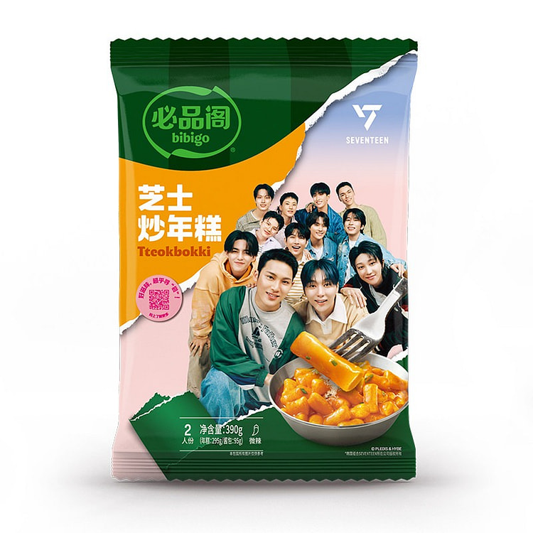 Bibigo Korean Cheese Stir-fried Rice Cakes 390 g