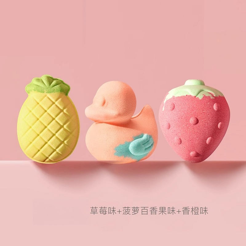 The bath ball colorful fruit * 3 3 count