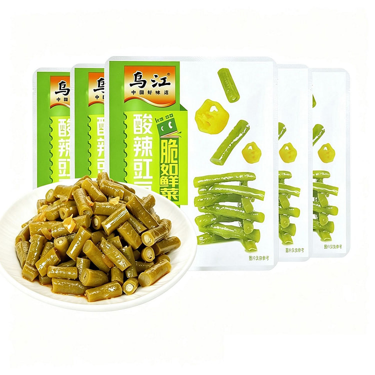 乌江酸辣豇豆小包装开味下饭佐餐即食下饭菜酸豆角咸菜 30 克*5 包