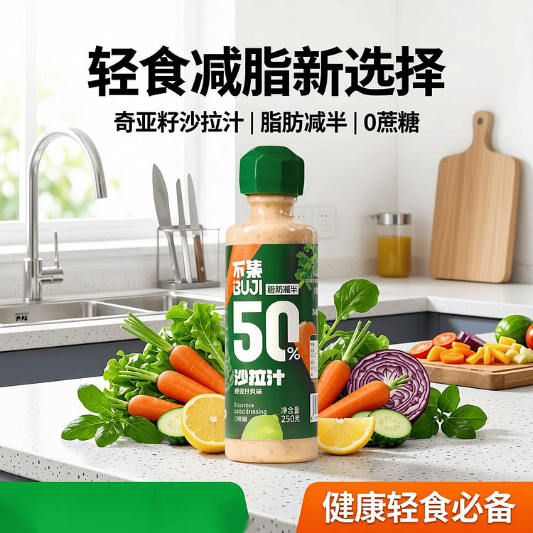 不集奇亚籽沙拉汁250g沙拉酱轻食0添加庶糖 250 克