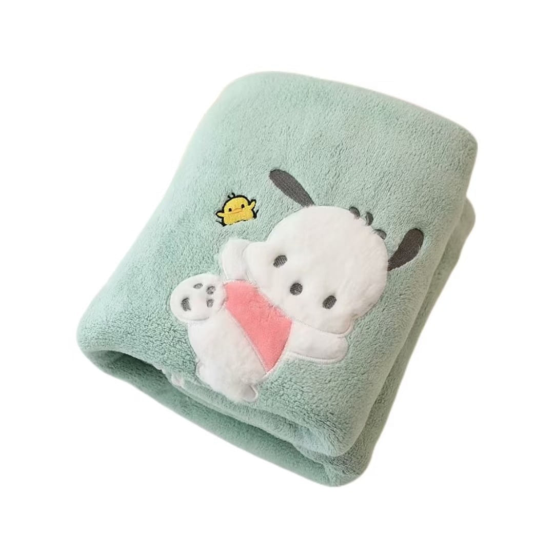 Coral Velvet Bath Towel Absorbent Towel Soft Quick Drying-Pochacco 1 each