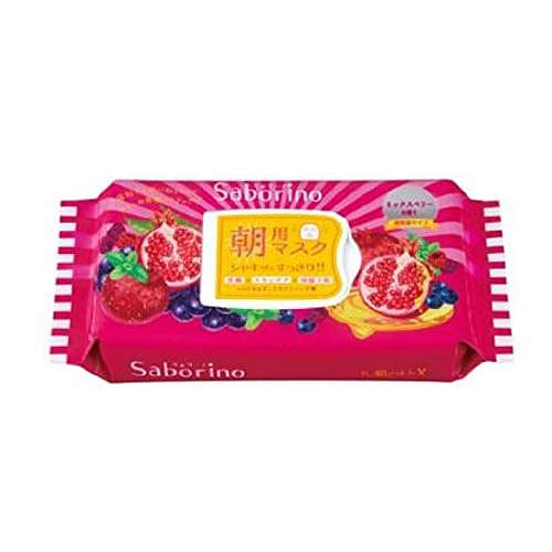 BCL Japan Saborino Morning Care 3-in-1 Face Mask (28 sheets/272ml) Mixed Berry 1 each
