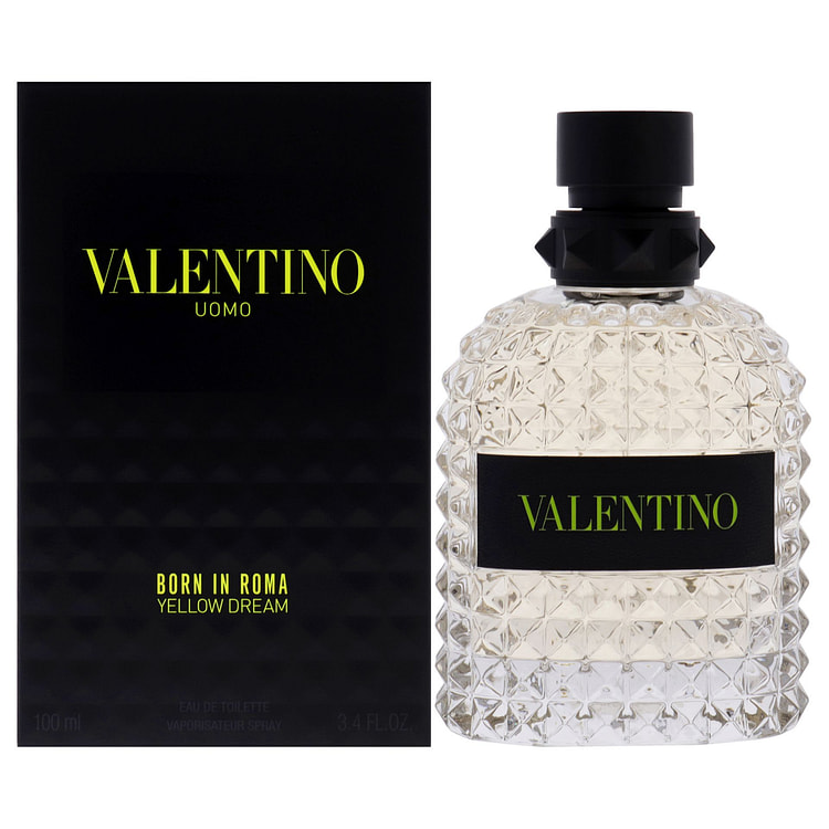 발렌티노 남성용 Uomo Born In Roma Yellow Dream - 3.4 oz EDT 스프레이