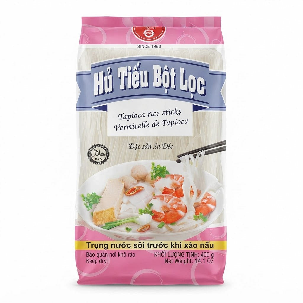 [Bich Chi] Tapioca Rice Sticks Hu Tieu Bot Loc 400 g