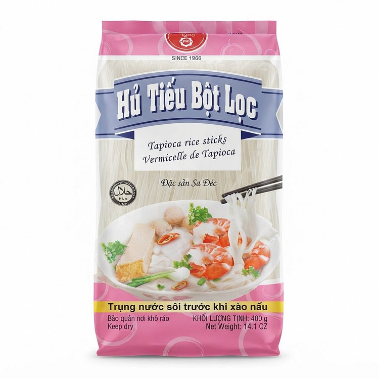 [Bich Chi] Tapioca Rice Sticks Hu Tieu Bot Loc 400 g