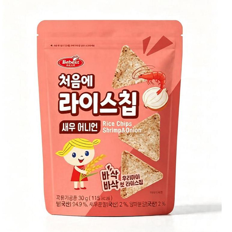 Bebest Shrimp Onion Rice Crisps 30g*1bag 1 pack